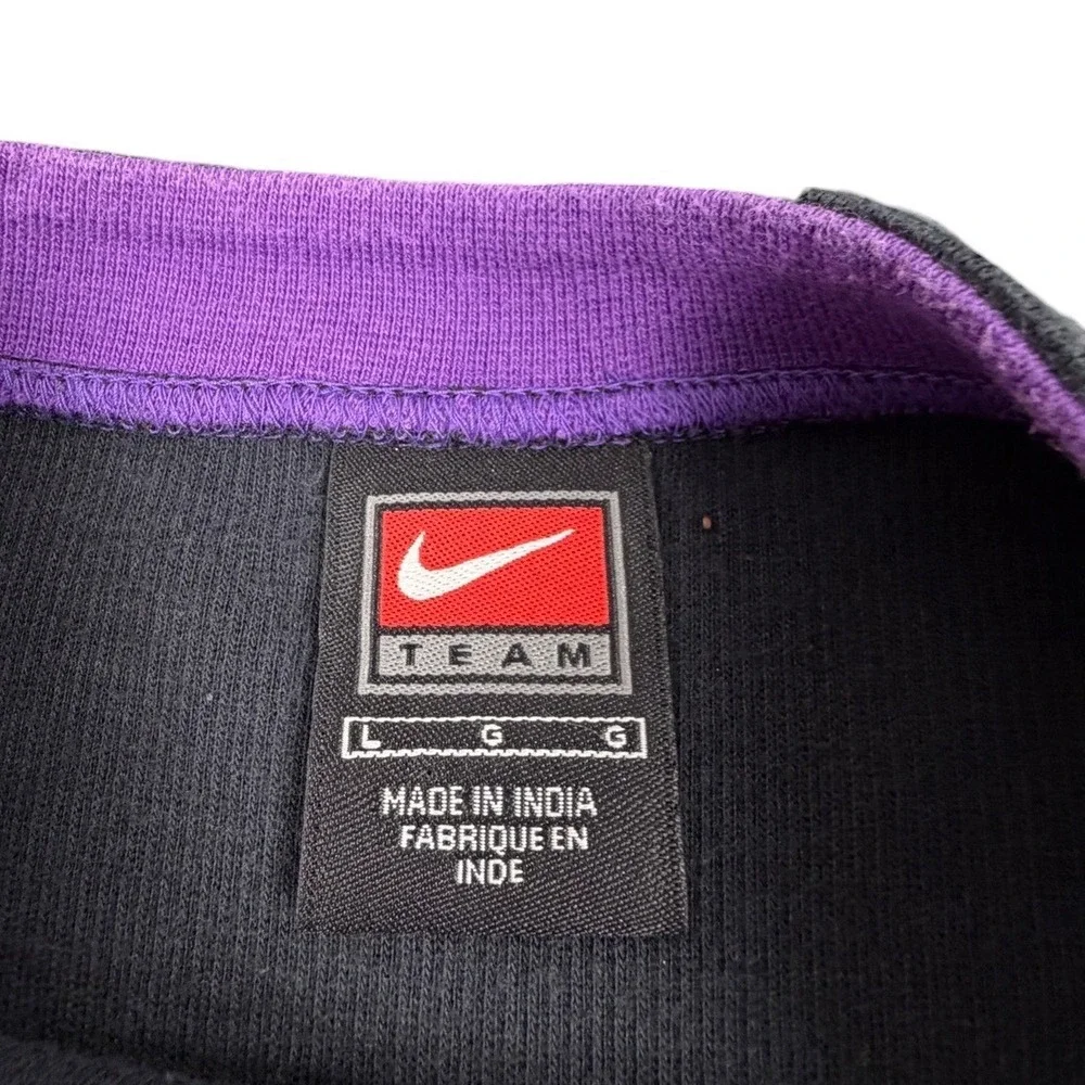 Nike Y2K Mens Pullover Sweatshirt Phoenix Suns NBA Basketball Black Purple Large